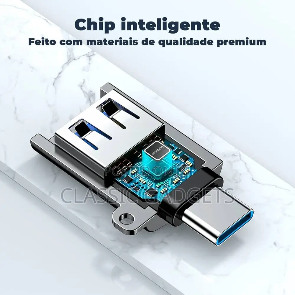 Joyroom S-H151 Type-C Male USB Female Preto Adapter