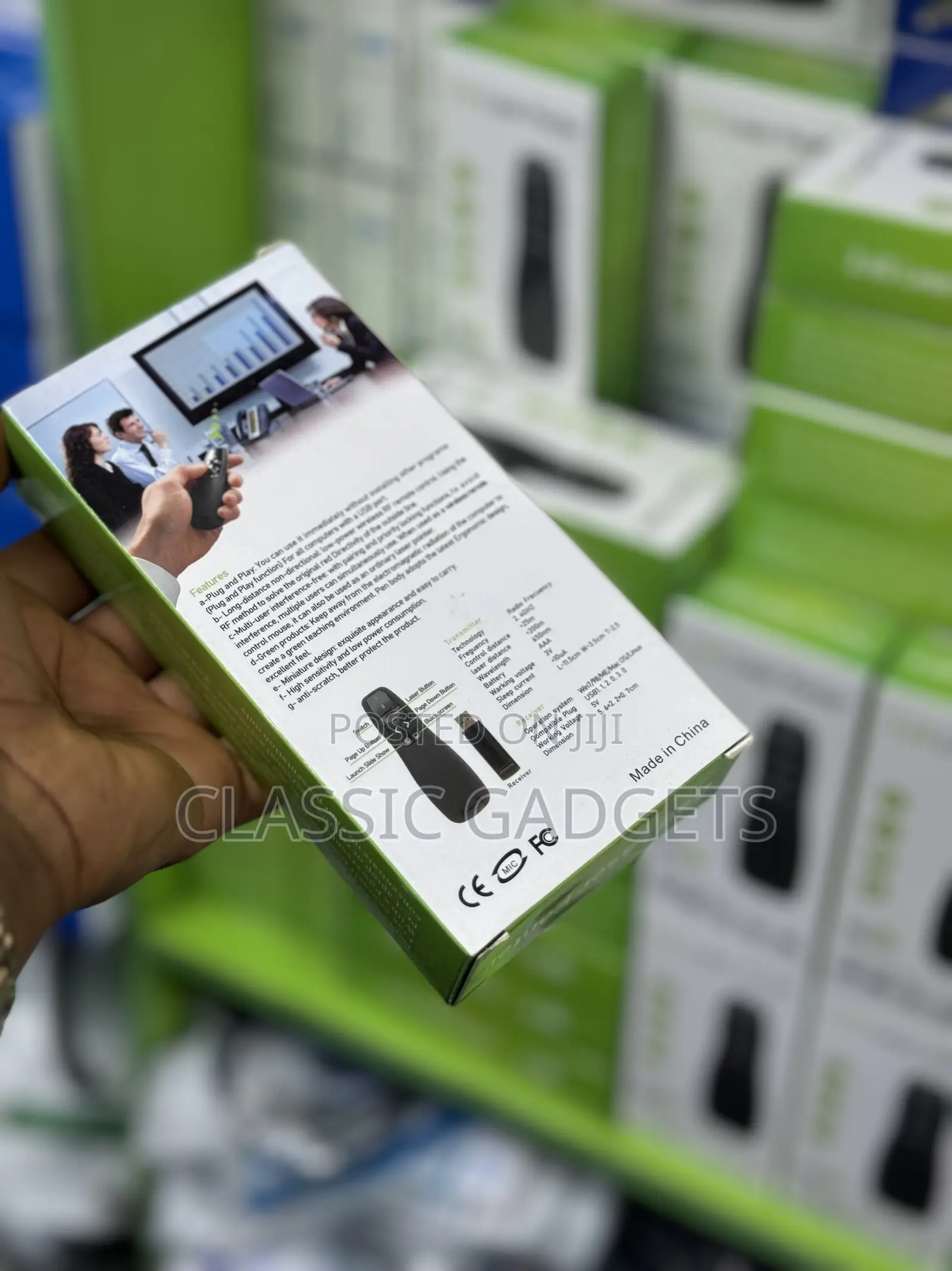 USB Wireless Laser Page Turning Pen R400 2.4G Laser Printer