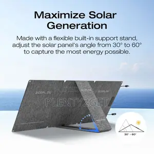 Ecoflow 60w Portable Solar Panel, Foldable Durable, Comple