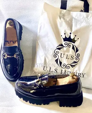 Black Wetlooks Loafers