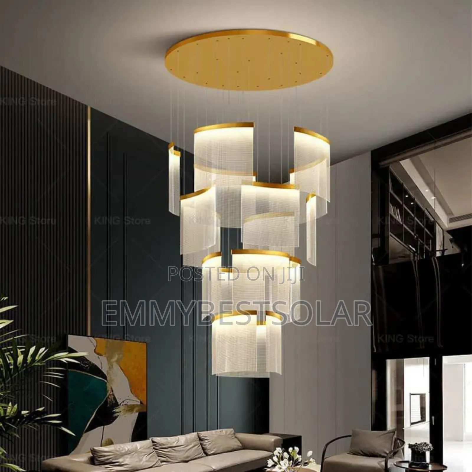 Dx Half Cut Chandelier Light