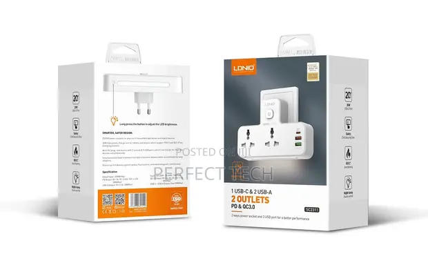 Ldnio 2 AC Outlets Portable Extension Power Socket SC2311 in Lagos Island  (Eko) - Computer Accessories , Peter Ezudike | Jiji.ng