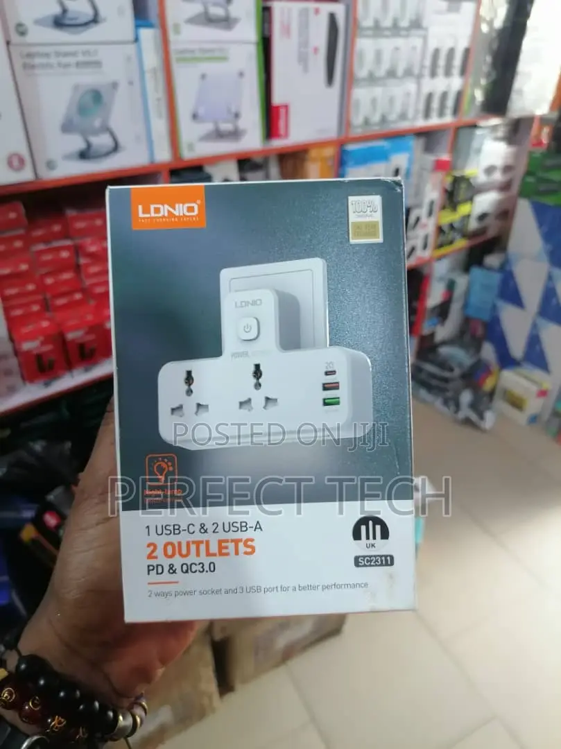 Ldnio 2 AC Outlets Portable Extension Power Socket SC2311