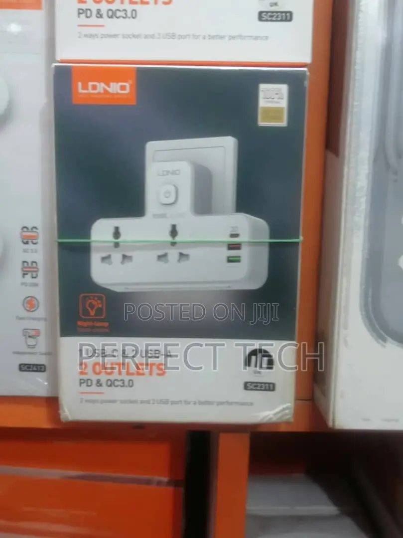 Ldnio 2 AC Outlets Portable Extension Power Socket SC2311