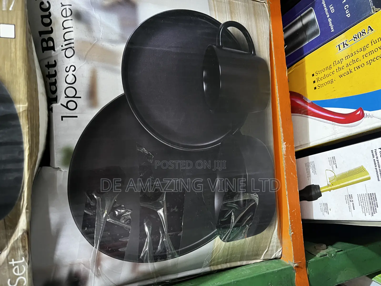 16 PCS Dinner Set Black