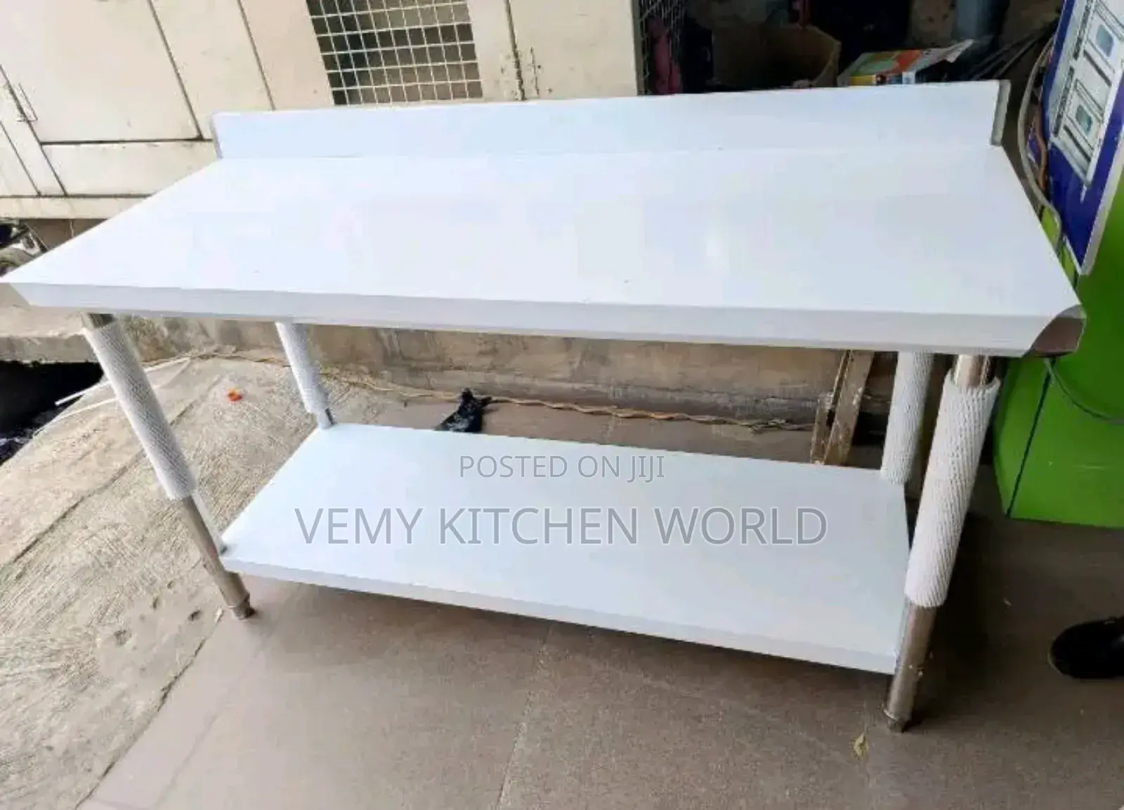 Stainless 5ft Table With Back