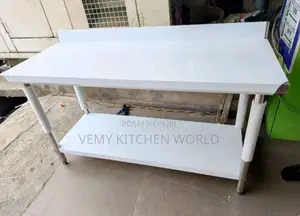 Stainless 5ft Table With Back