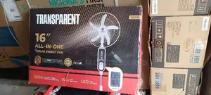 Transparent Rechargeable Fan With Solar
