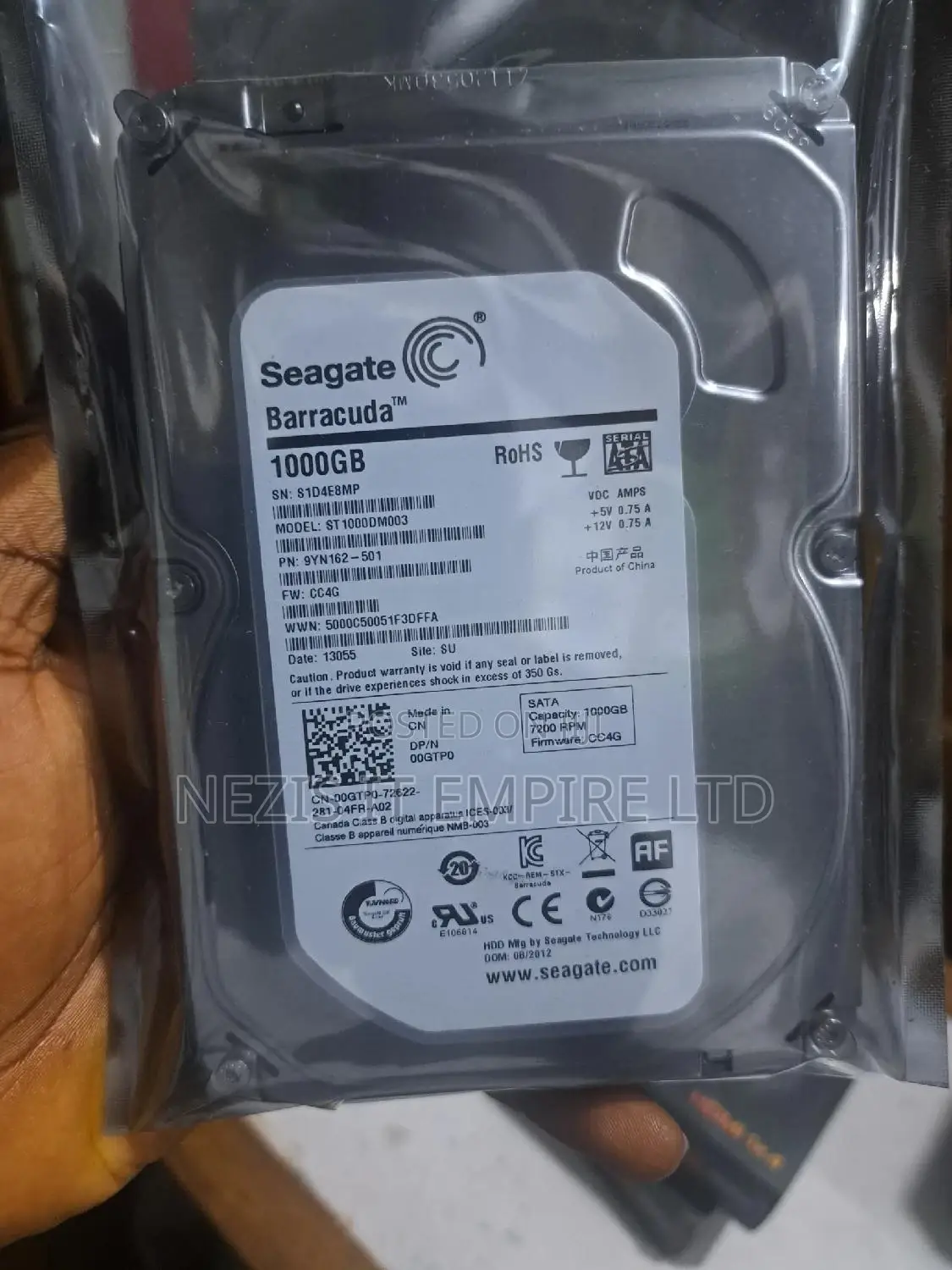 Seagate Desktop Hard Drive Hdd 1tb