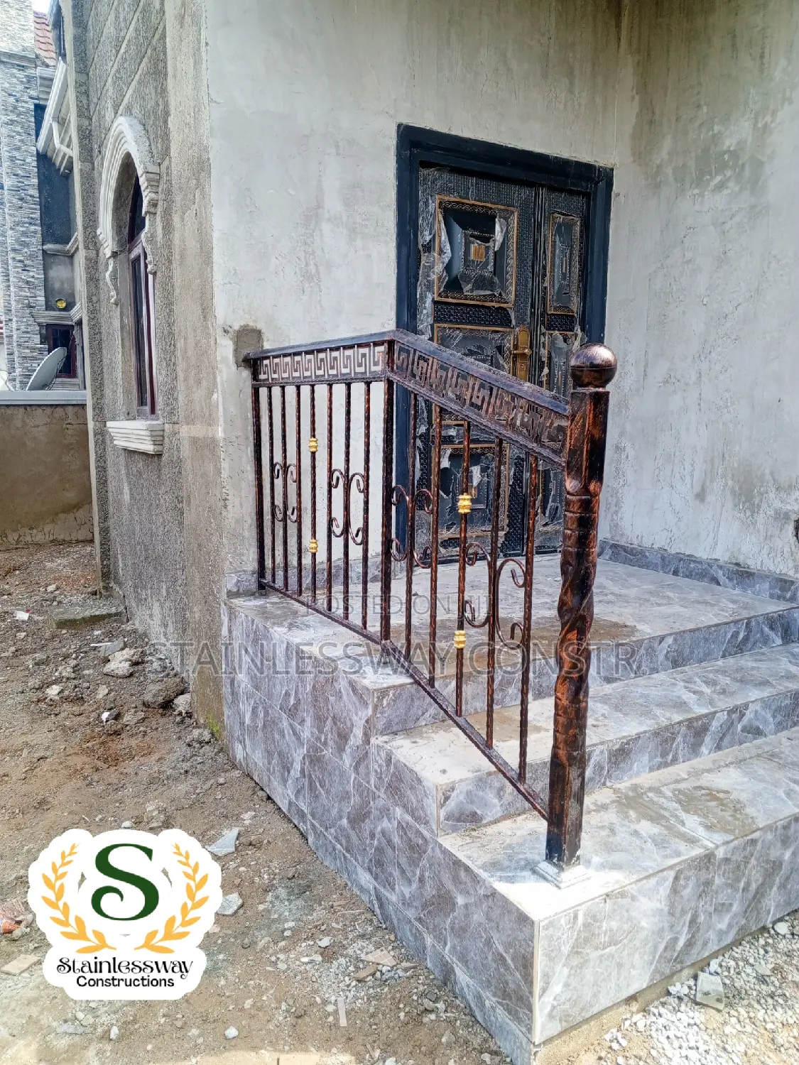 Wrought Iron Entrance Railing