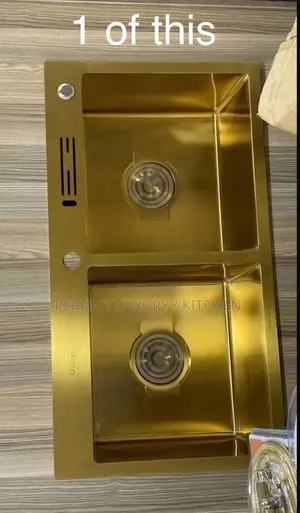 Gold Double Bowl Kitchen Sink