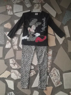 2pc Minnie Mouse Cotton Top and Leopard Print Pant Sets