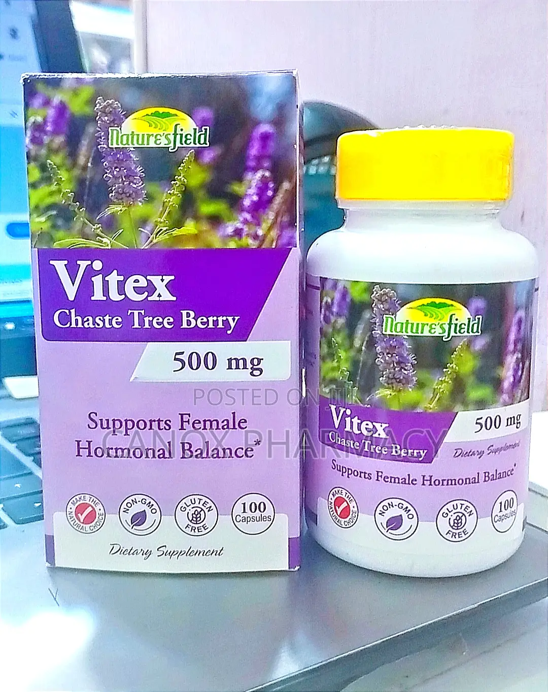 Nature's Field Vitex Chaste Tree Berry 500mg -100capsules