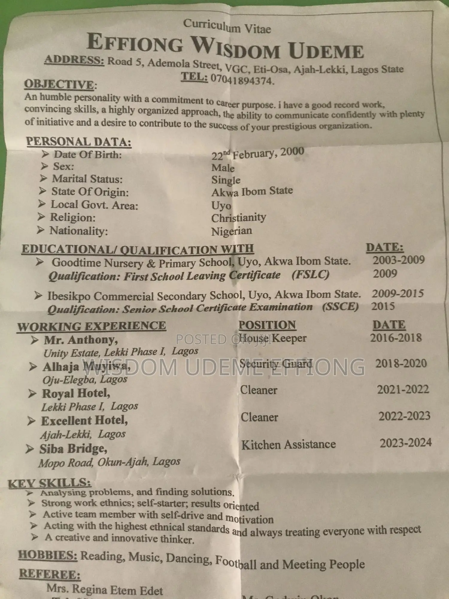 Ngo CV Opportunities