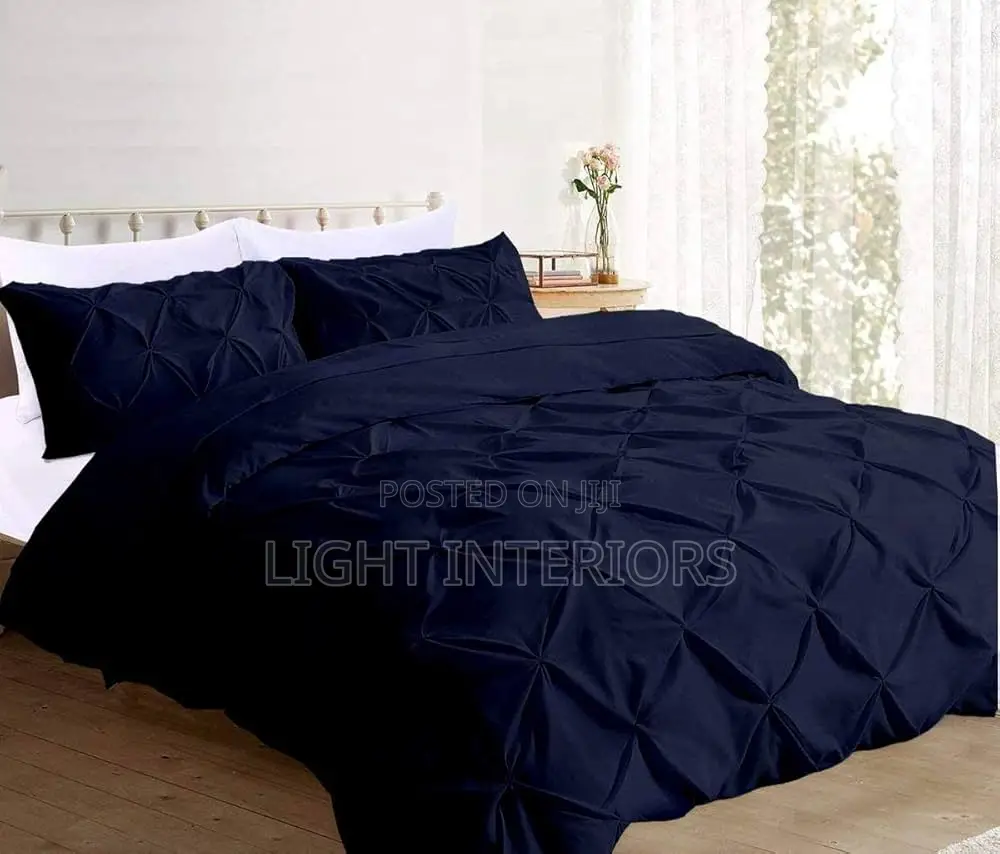 Plain Navy Blue Duvet Set 6x6