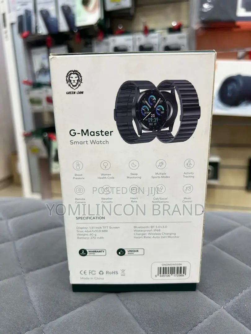 G-Master Smart Watch, 1.51 Inch TFT Screen, Bluetooth, 10 D