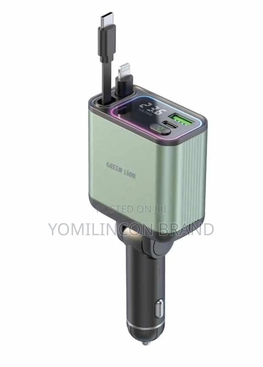 Green Lion Retraceable 90watt Car Charger
