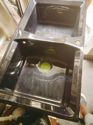 Double Bowl Acrylic Sink Black