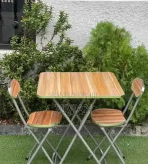 Generic Foldable Reading/Laptop 1 Table and 2 Chairs