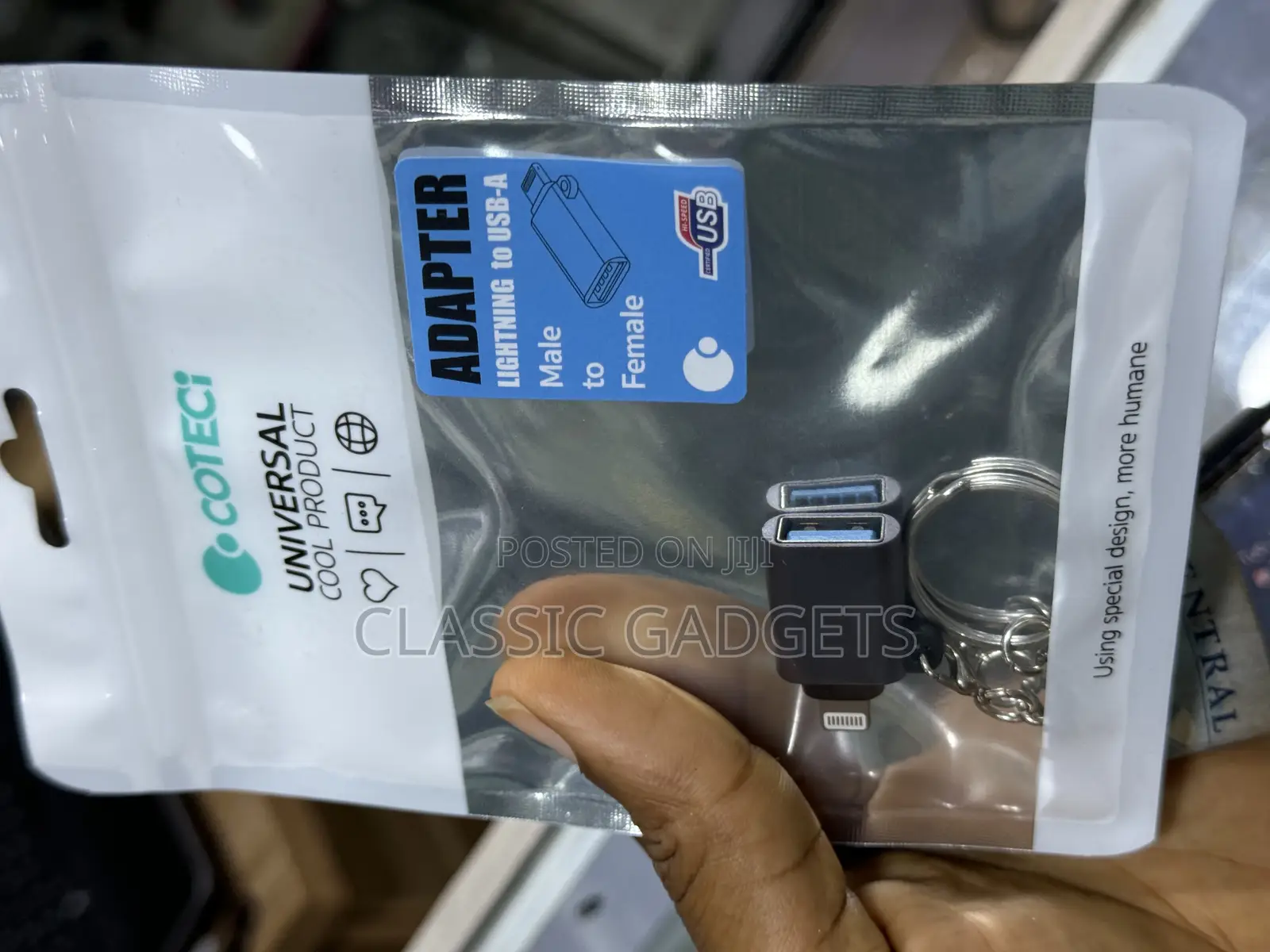 Coteci Lightning / USB-C To USB-A Female Adapter
