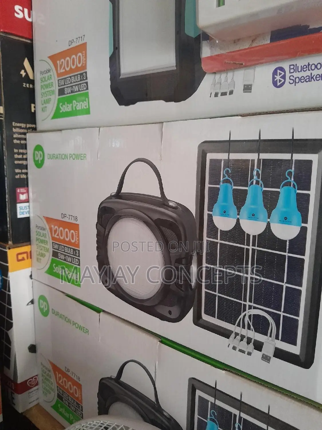 Dp 12000mah Multifunctional Solar Light Kit-3bulbs Usb Port