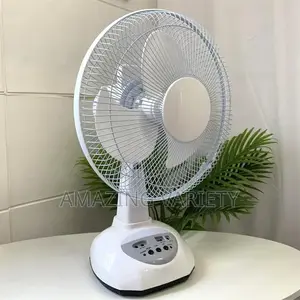 Rechargeable Fan With Solar Panel and Bulbs