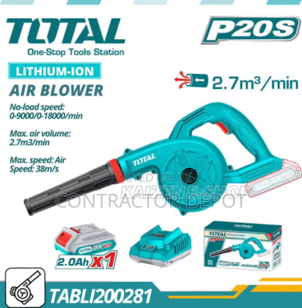 TOTAL TABLI200281 P20S 20V Li-Ion Blower ( Replacement Model