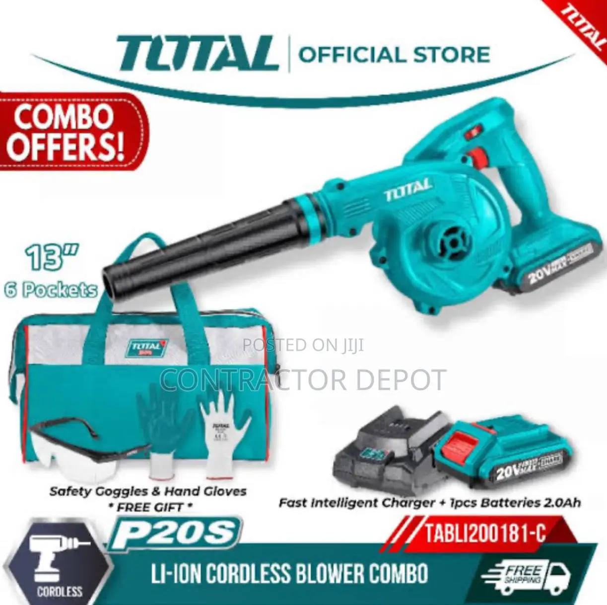 TOTAL TABLI200281 P20S 20V Li-Ion Blower ( Replacement Model