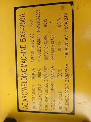 Powerflex Bx6-250a Ac Arc Wedling Machine