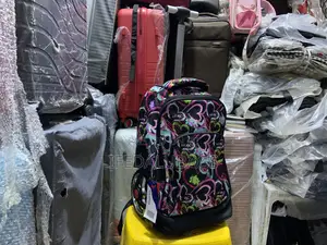 Quality Stock Material Flowered Design Back Pack With Wheels