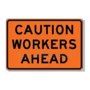 Caution Man Traffic Sign Roadworks