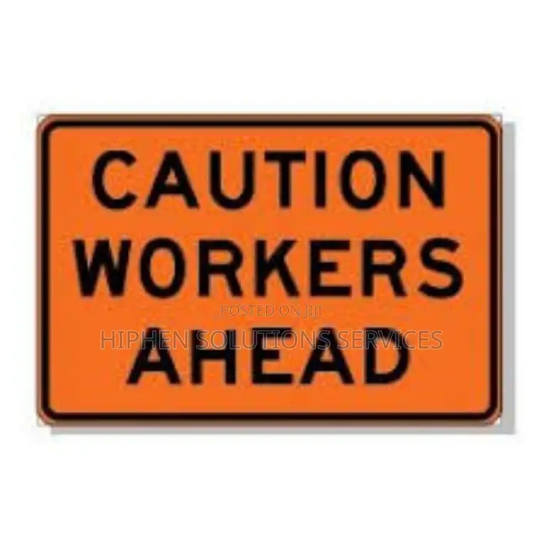 Caution Man Traffic Sign Roadworks