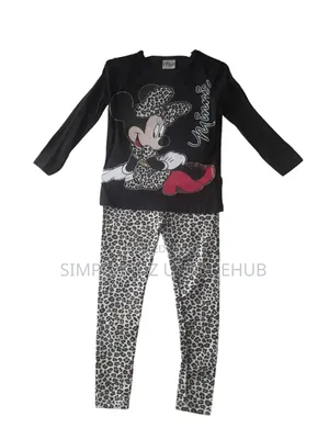 2pc Minnie Mouse Cotton Top and Leopard Print Pant Sets