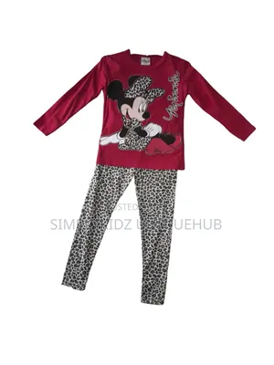 2pc Minnie Mouse Cotton Top and Leopard Print Pant Sets