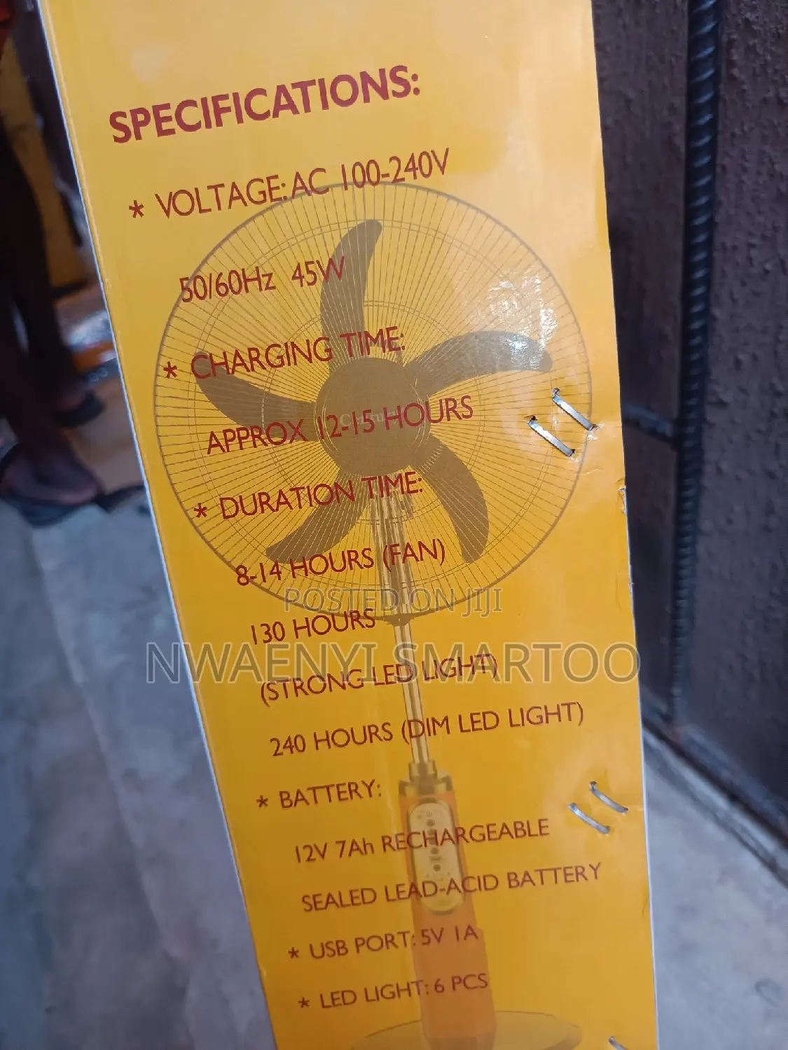 18inches Rechargeable Fan