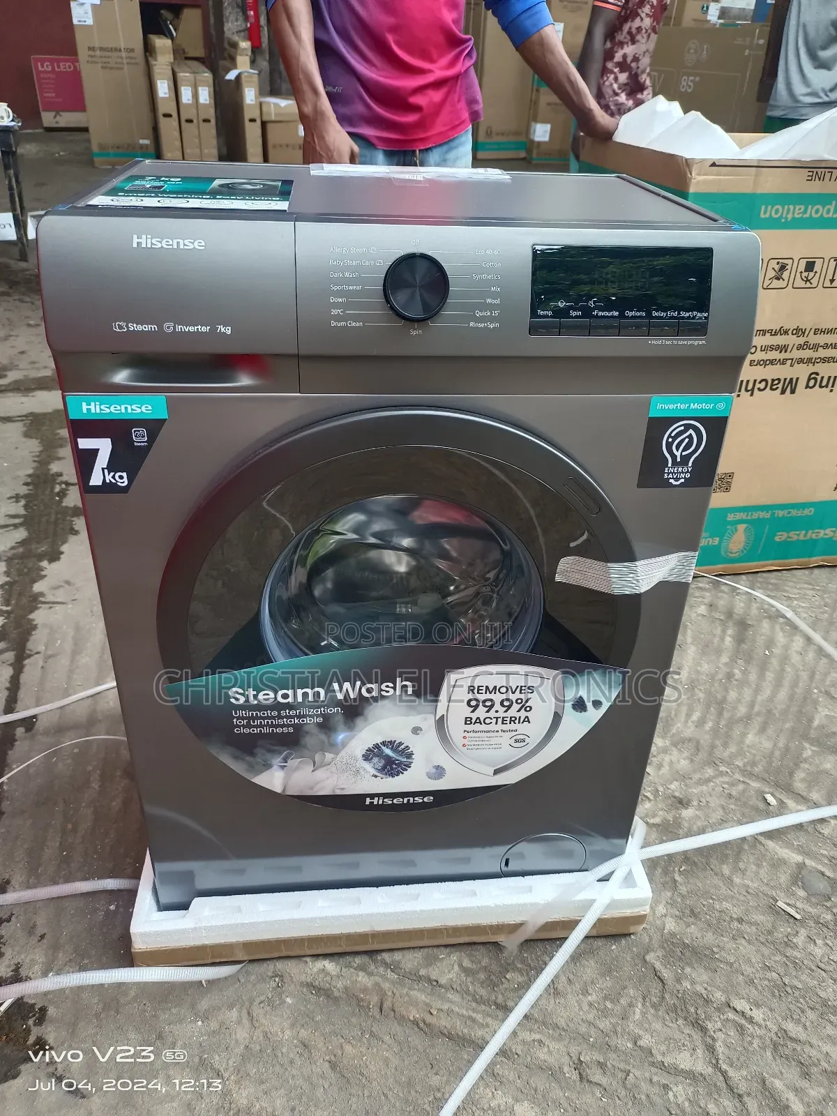 Hisense 7kg Front Loader Automatic Washing Machine Inverter