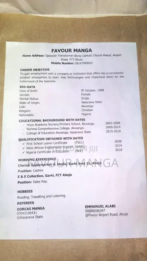 Photo - Looking for CV Opportunities