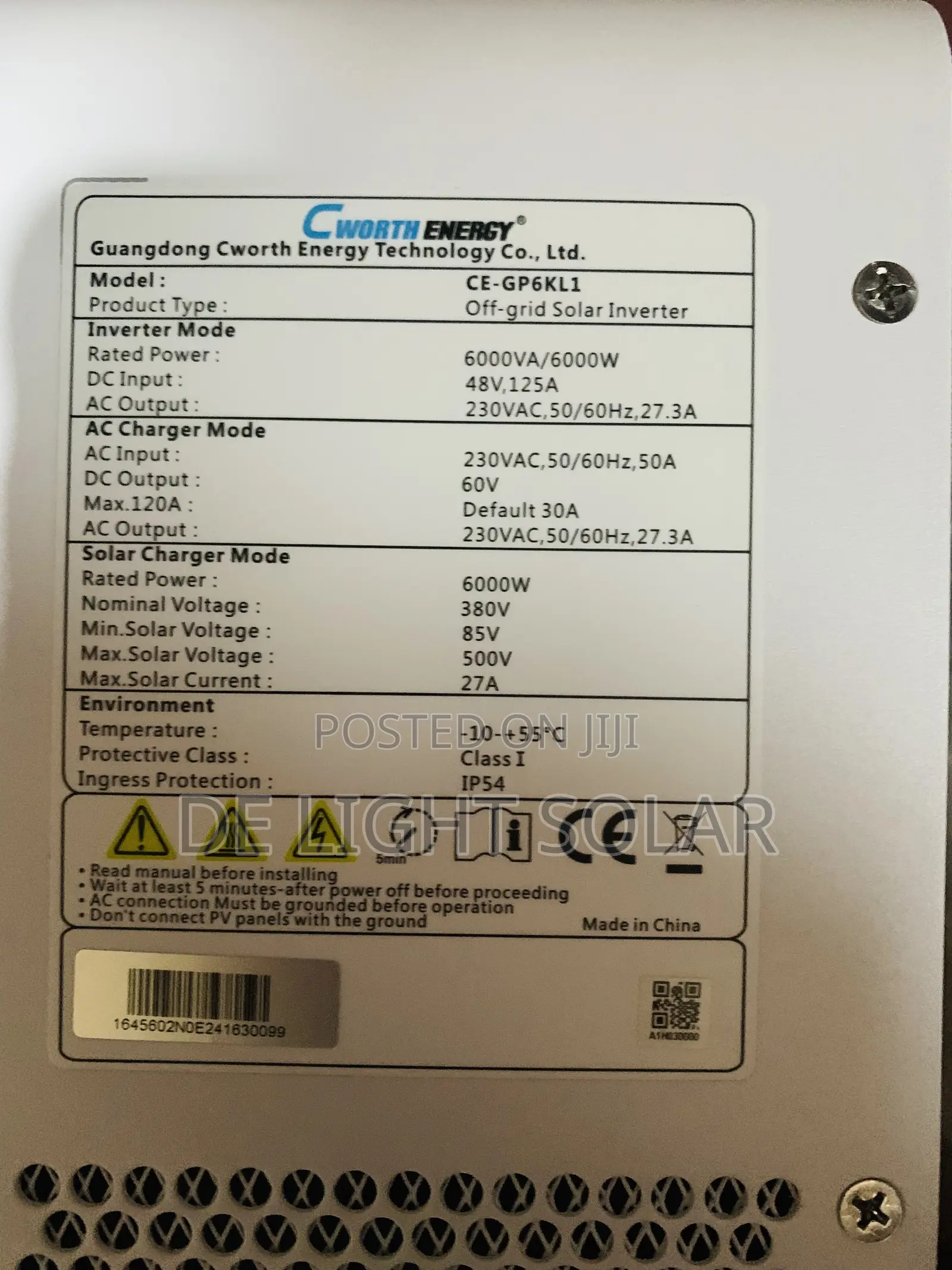 6000kva 48v Cworth Inverter Available