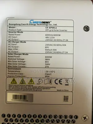 6000kva 48v Cworth Inverter Available