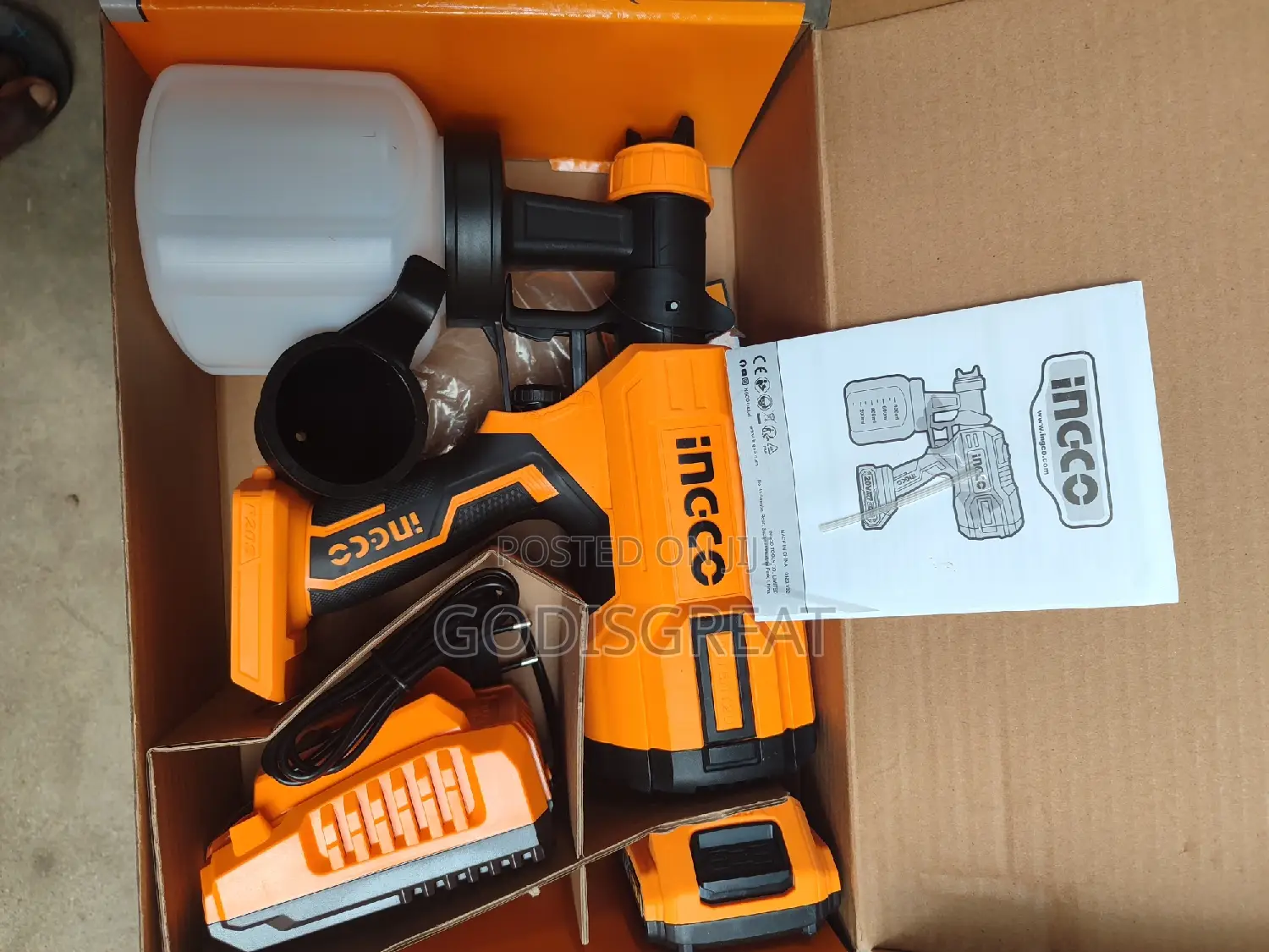 20v Lithium Spray Gun Ingco