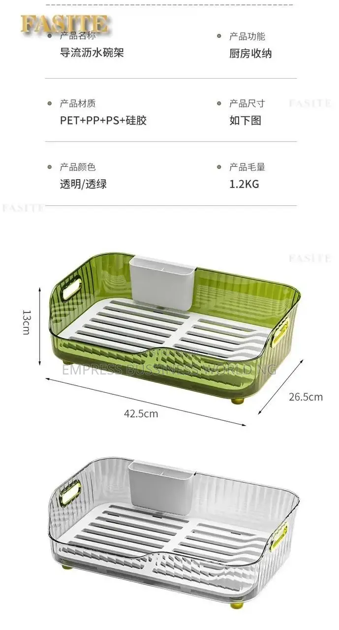 Beautiful Acrylic Transparent Dish Drainer