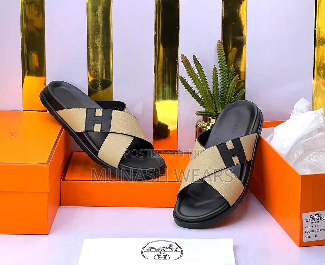 Hermes Leather Slipers