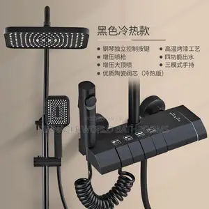 England Black Complete Set of Standing Shower