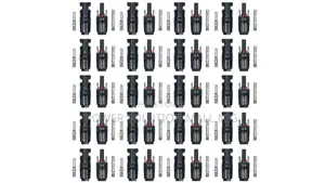 20 Pairs MC4 Portable Waterproof Male/Female Pin Connector
