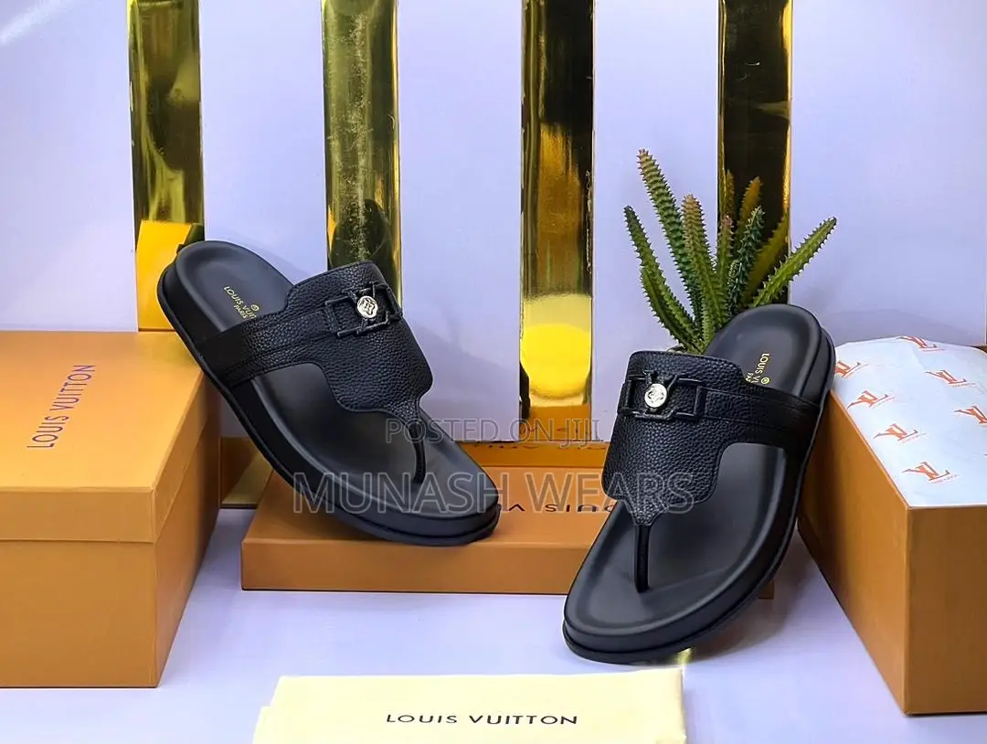Louis Vuitton Leather Slipers