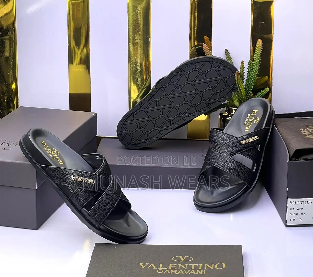 Louis Vuitton Leather Slipers