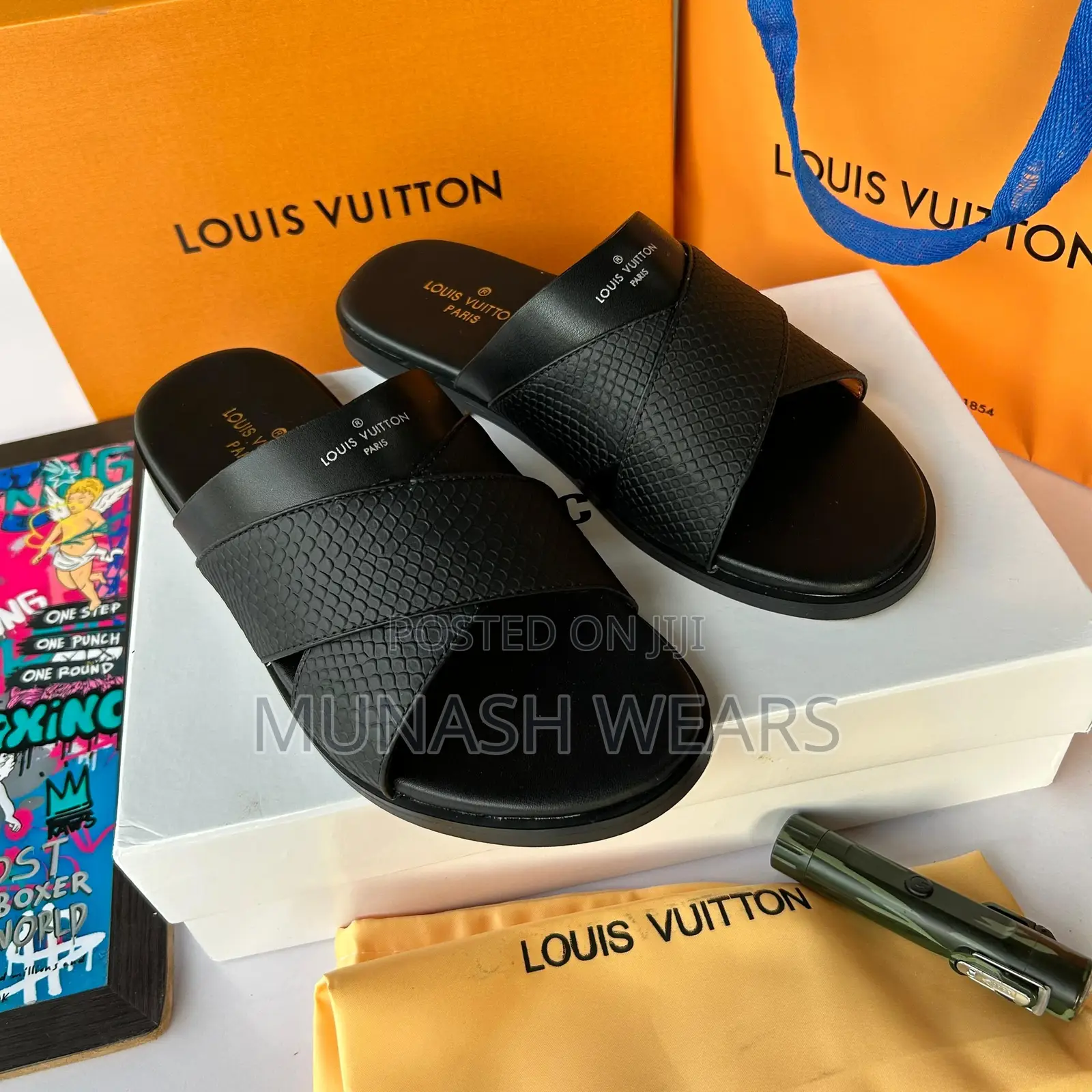 Louis Vuitton Leather Slipers