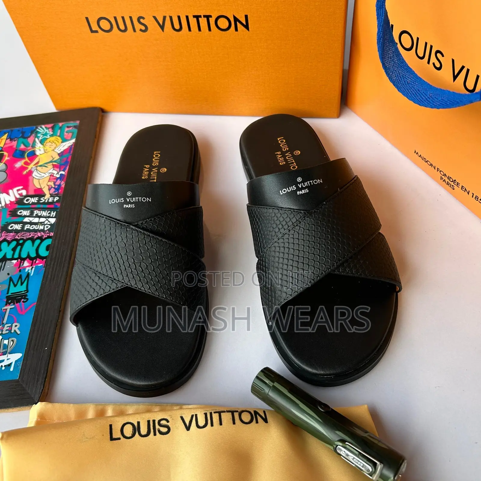 Louis Vuitton Leather Slipers