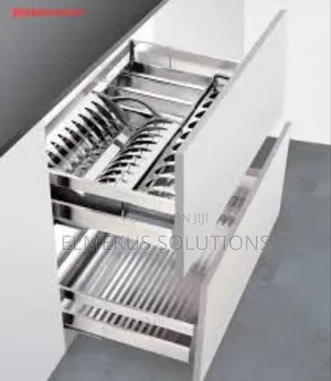 Drawer Cutlery Organiser Plus Pot Rack (Stainless)