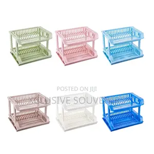 Good Quality Kitchen Plastic 2 Tier Dish Drying Rack Drainer